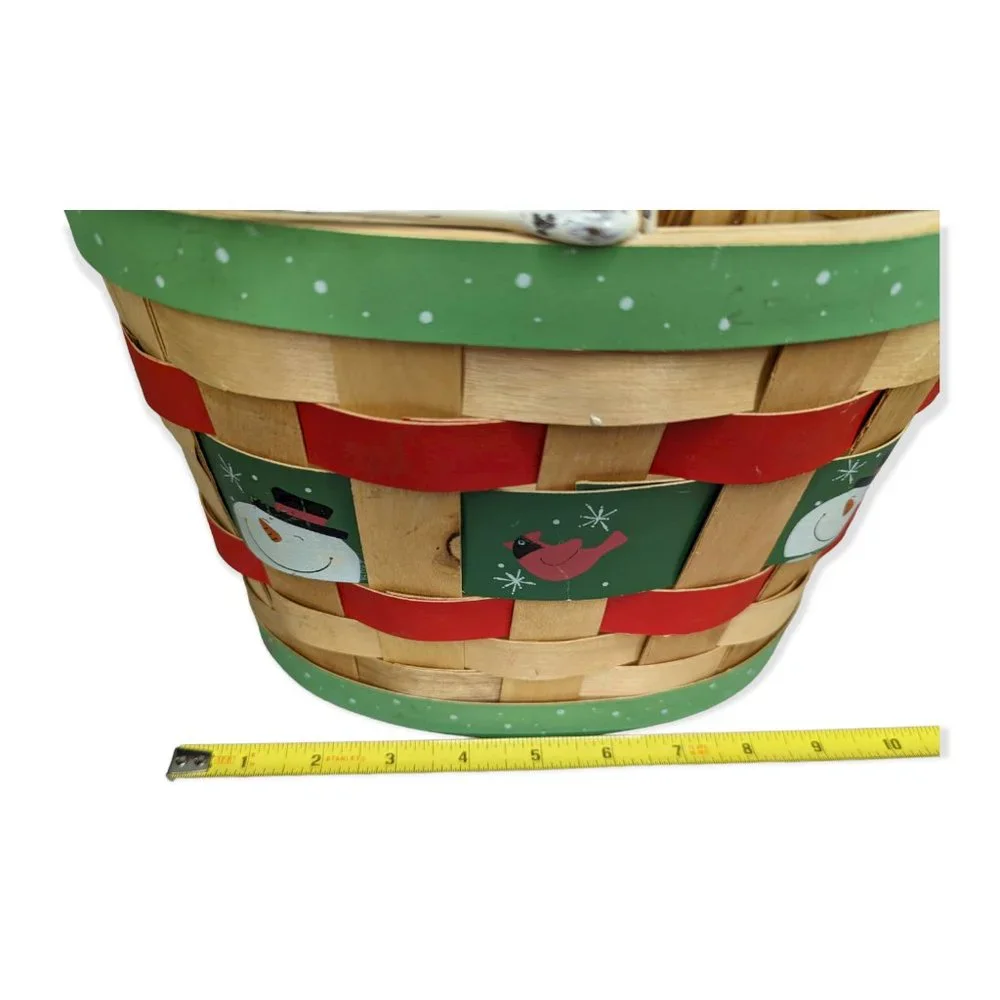 NWT Holiday Elegance Christmas Basket w/ Handle